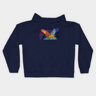 Abstract Space Pheonix | Swirling Color Kids Hoodie